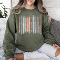 Wildflowers, Nature, Floral, Botanical Stripes - Adult & Kids T-Shirts, Sweatshirts & Hoodies apparel design preview 1