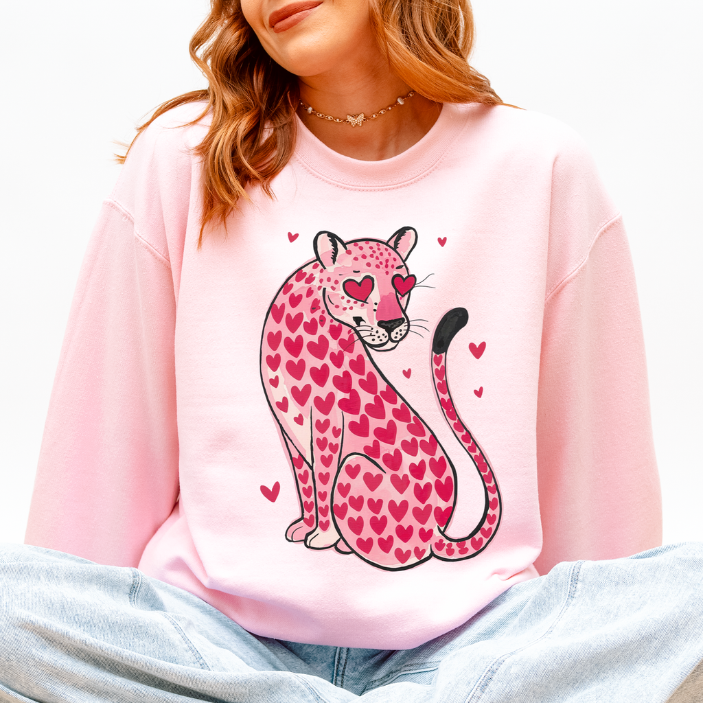 Leopard, Heart Shaped Spots, Valentine's Day Love - Adult & Kids T-Shirts, Sweatshirts & Hoodies apparel design preview 1