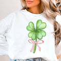Coquette Bow Clover St. Patricks Day Graphic - Adult & Kids T-Shirts, Sweatshirts & Hoodies apparel design preview 1