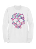 Heart-Filled Peace Symbol Women's - Adult & Kids T-Shirts, Sweatshirts & Hoodies apparel design preview 1