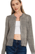 1010 Two Tone Zip Up Sweater Cardigan SI-28342 - Adult & Kids T-Shirts, Sweatshirts & Hoodies apparel design preview 1