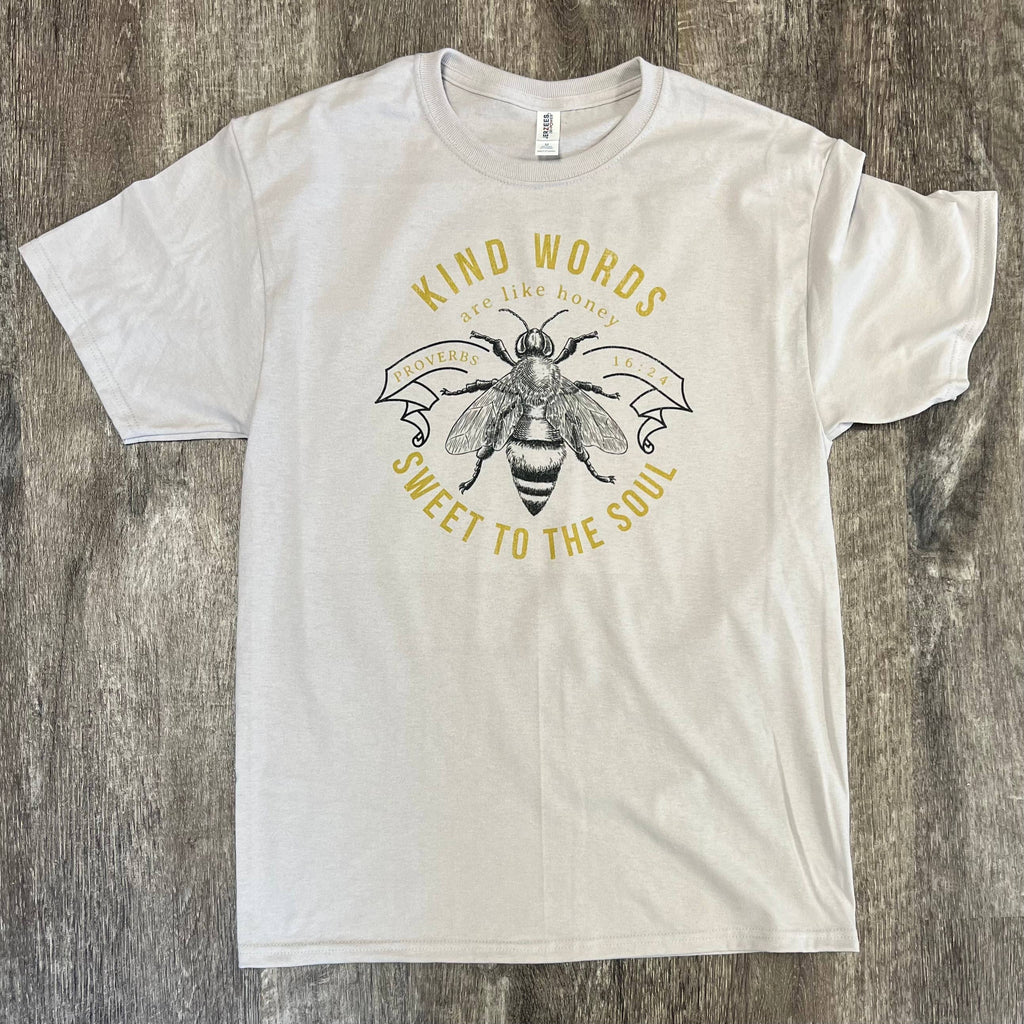 Kind Words Are Like Honey On Silver - Adult & Kids T-Shirts, Sweatshirts & Hoodies apparel design preview 1