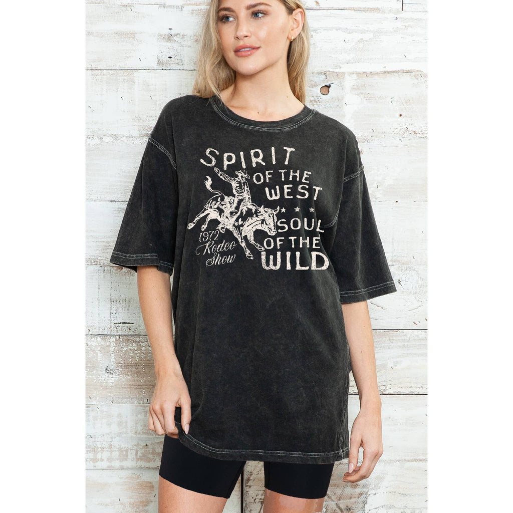 Spirit of the West Soul Wild Oversize Mineral Wash T - Adult & Kids T-Shirts, Sweatshirts & Hoodies apparel design preview 1