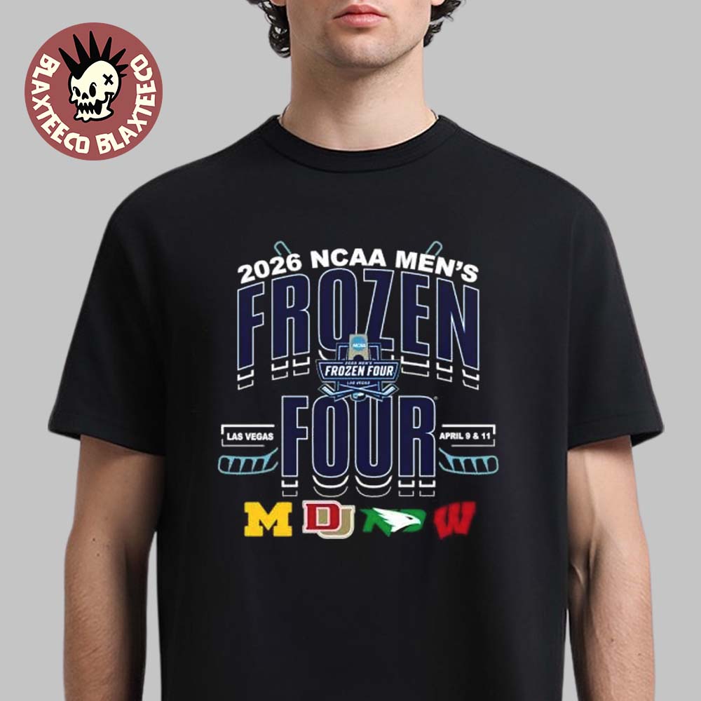 2026 NCAA Frozen Four Las Vegas Teams Matchup Logo - Adult & Kids T-Shirts, Sweatshirts & Hoodies apparel design preview 1