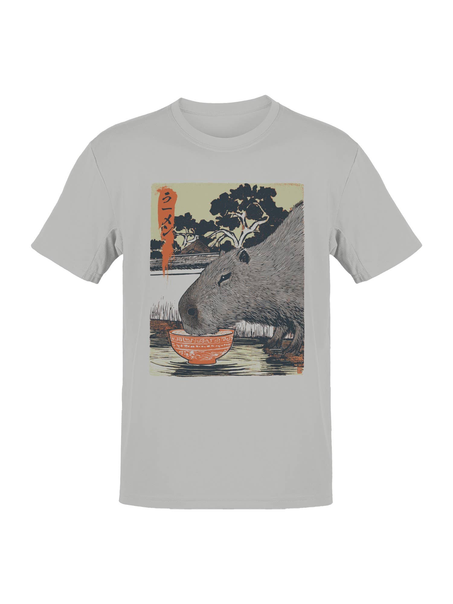 Capybara Ramen Art Print Men's - Adult & Kids T-Shirts, Sweatshirts & Hoodies apparel design preview 1