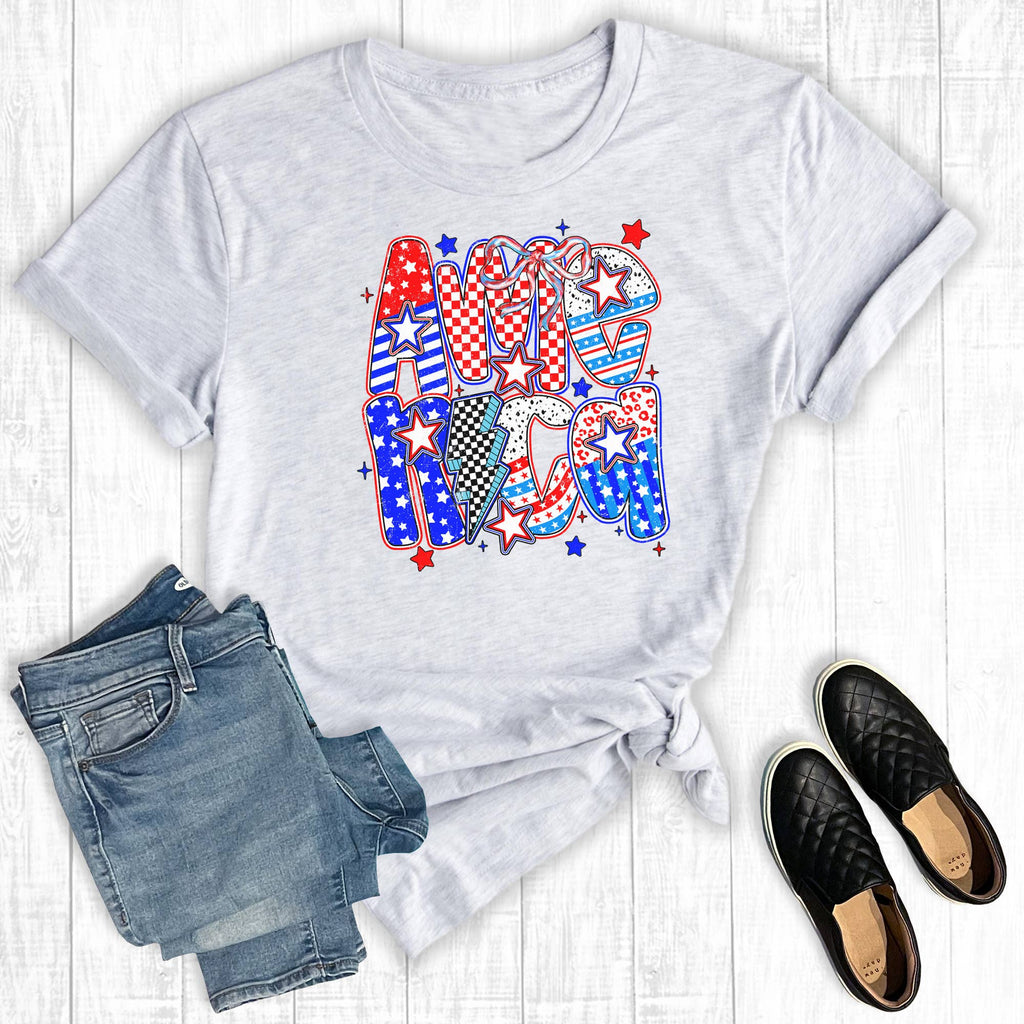 Retro America Graphic - Adult & Kids T-Shirts, Sweatshirts & Hoodies apparel design preview 1