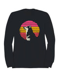Retro Husky Sunset Vibes Men's - Adult & Kids T-Shirts, Sweatshirts & Hoodies apparel design preview 1
