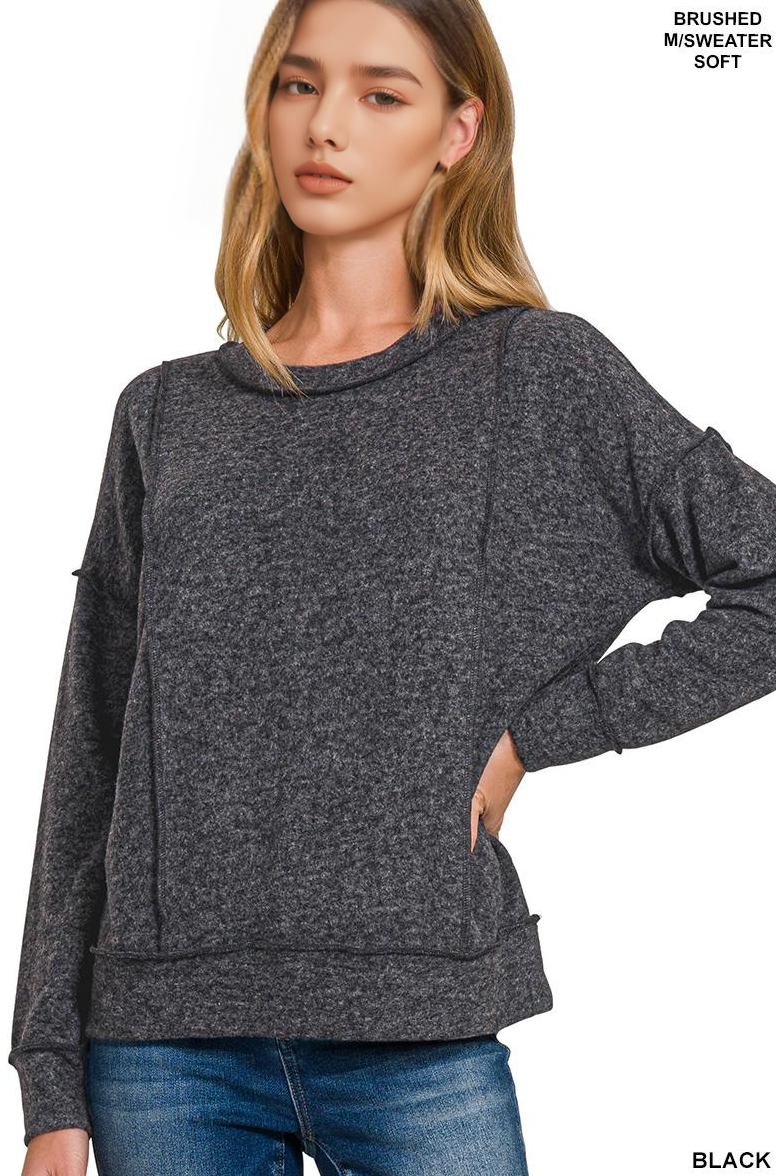 1014 Brushed Hacci Drop Shoulder Sweater SI-27167 - Adult & Kids T-Shirts, Sweatshirts & Hoodies apparel design preview 1