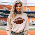 Faux Sequin Football Crewneck - Adult & Kids T-Shirts, Sweatshirts & Hoodies apparel design preview 1