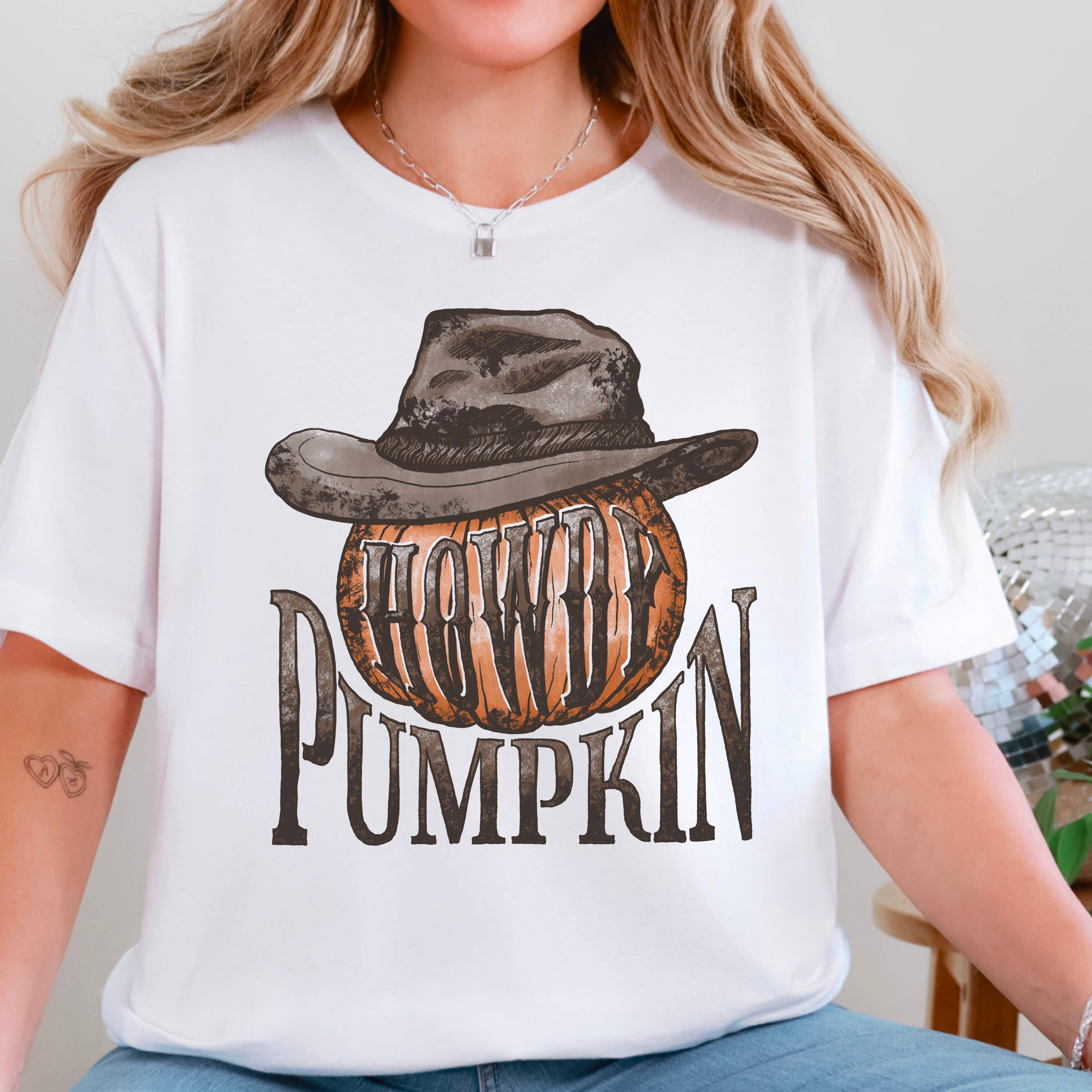 Howdy Pumpkin Fall 2025 Graphic Bella Canvas - Adult & Kids T-Shirts, Sweatshirts & Hoodies apparel design preview 1