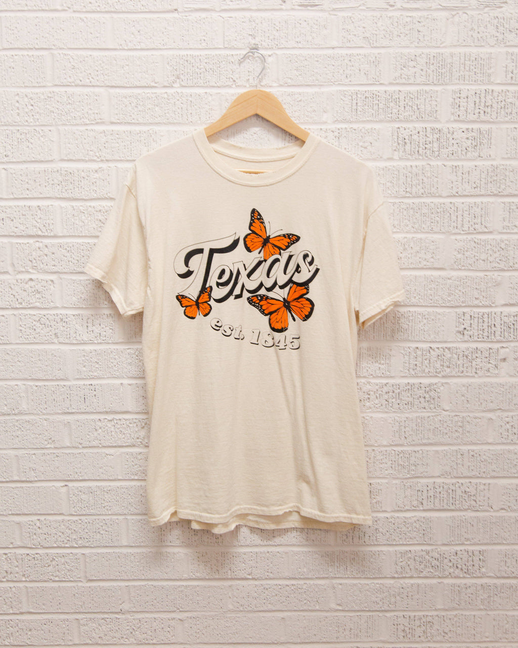 Texas Butterfly Off White Thrifted Graphic - Adult & Kids T-Shirts, Sweatshirts & Hoodies apparel design preview 1