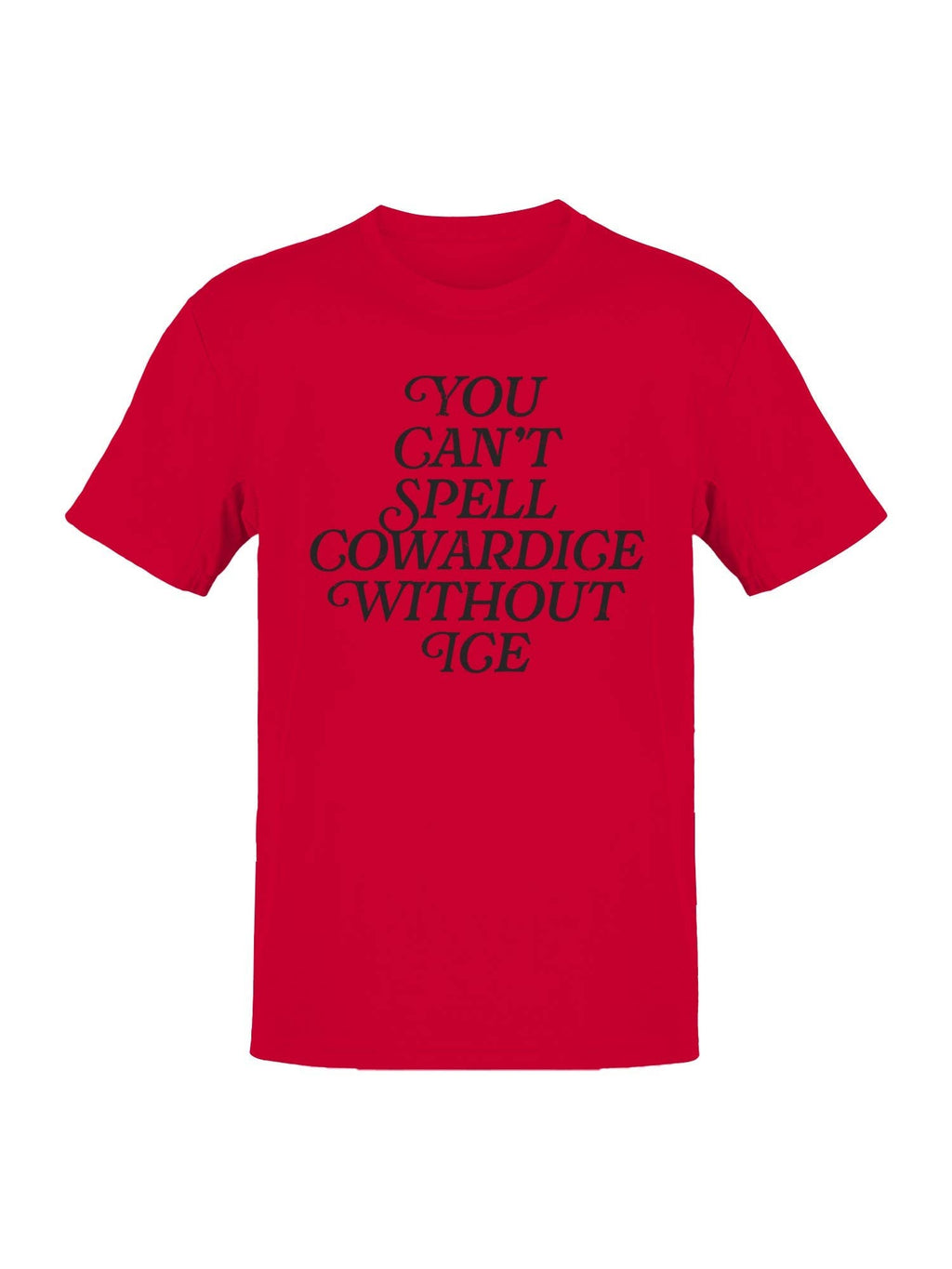 Can't Spell Cowardice Men's Red - Adult & Kids T-Shirts, Sweatshirts & Hoodies apparel design preview 1