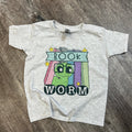 Book Worm On Ash Gray - Adult & Kids T-Shirts, Sweatshirts & Hoodies apparel design preview 1
