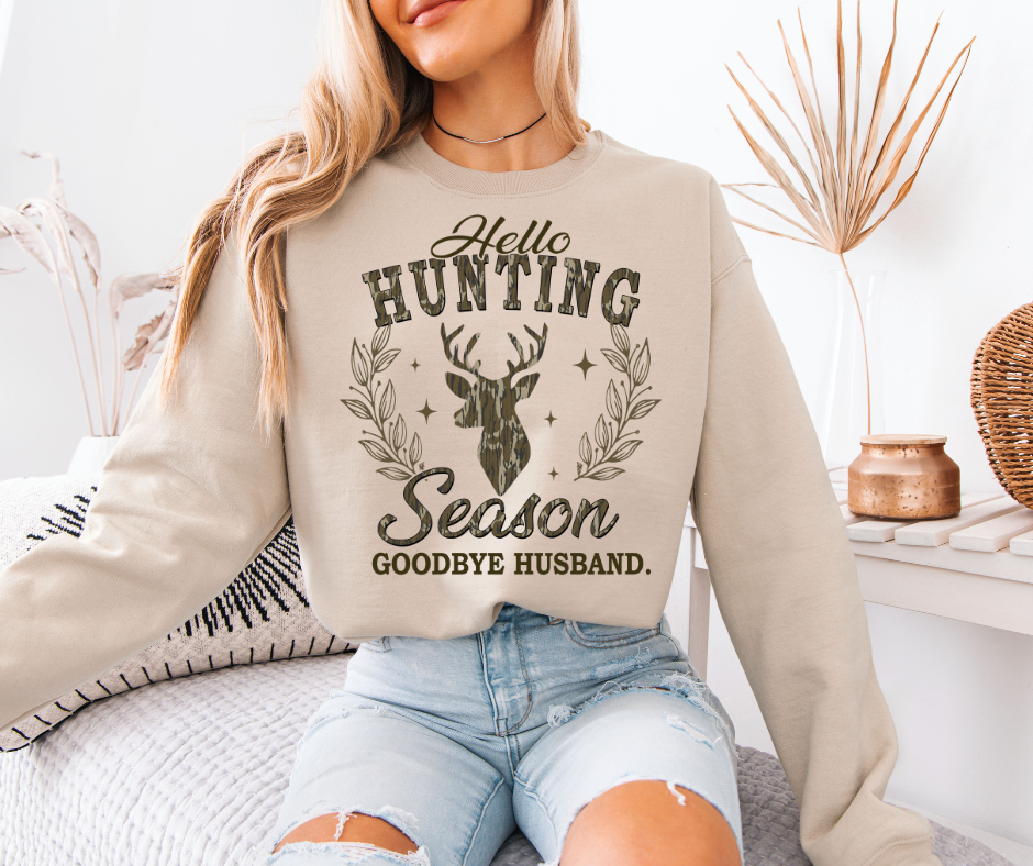 Hello Hunting Season - Adult & Kids T-Shirts, Sweatshirts & Hoodies apparel design preview 1