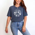 Peace Sign Mountain Graphic 002 - Adult & Kids T-Shirts, Sweatshirts & Hoodies apparel design preview 1