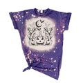 Halloween Scene Pumpkins Bats Bleached - Adult & Kids T-Shirts, Sweatshirts & Hoodies apparel design preview 1