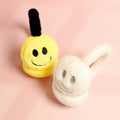 Happy Face Faux Fur Luxury Soft Earmuffs - Adult & Kids T-Shirts, Sweatshirts & Hoodies apparel design preview 1