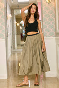 IS5703A Pleated Waist Solid Midi Skirt - Adult & Kids T-Shirts, Sweatshirts & Hoodies apparel design preview 1