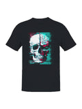Digital Glitch Skull and Brain Art Men's - Adult & Kids T-Shirts, Sweatshirts & Hoodies apparel design preview 1