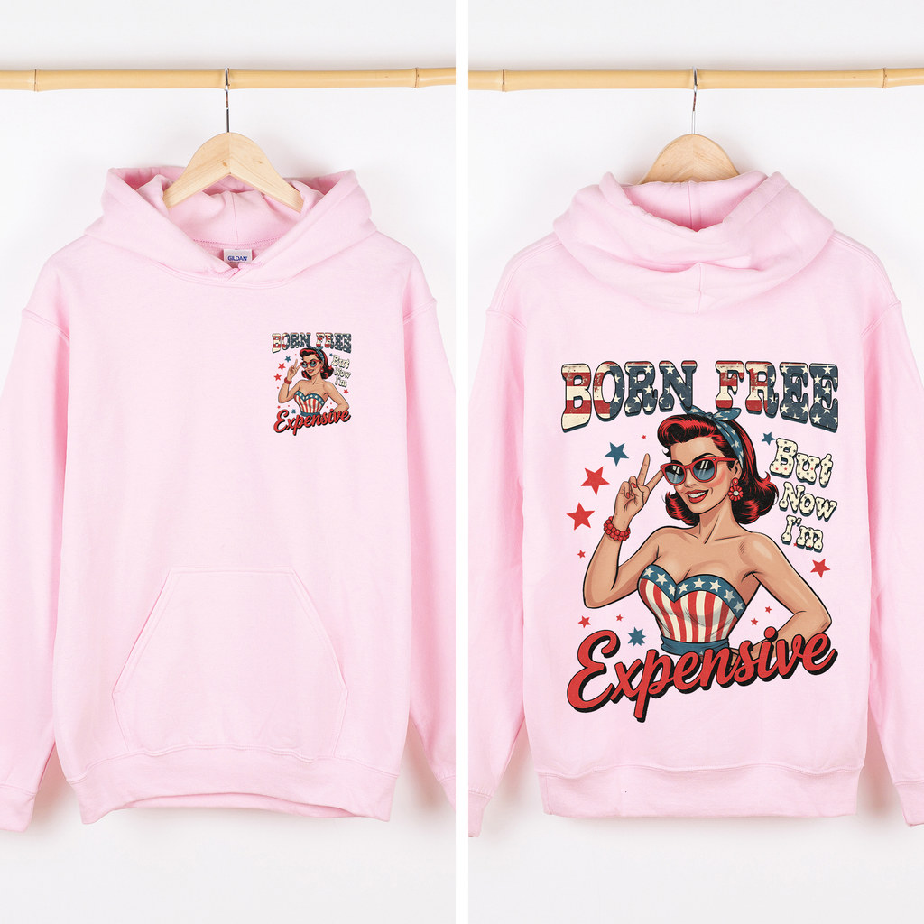 Born Free, But Now I'm Expensive, 4th of July - Adult & Kids T-Shirts, Sweatshirts & Hoodies apparel design preview 1