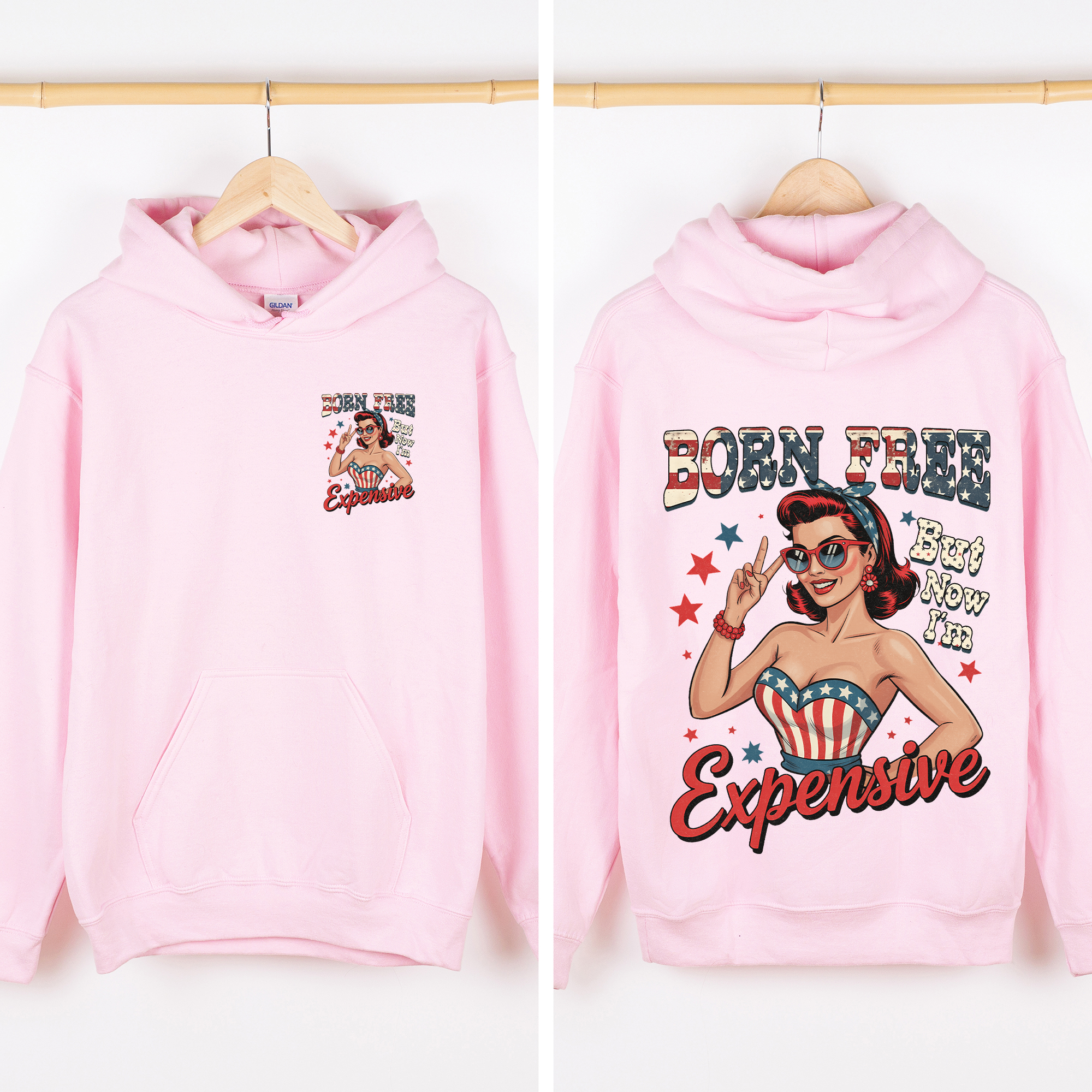 Born Free, But Now I'm Expensive, 4th of July - Adult & Kids T-Shirts, Sweatshirts & Hoodies apparel design preview 1