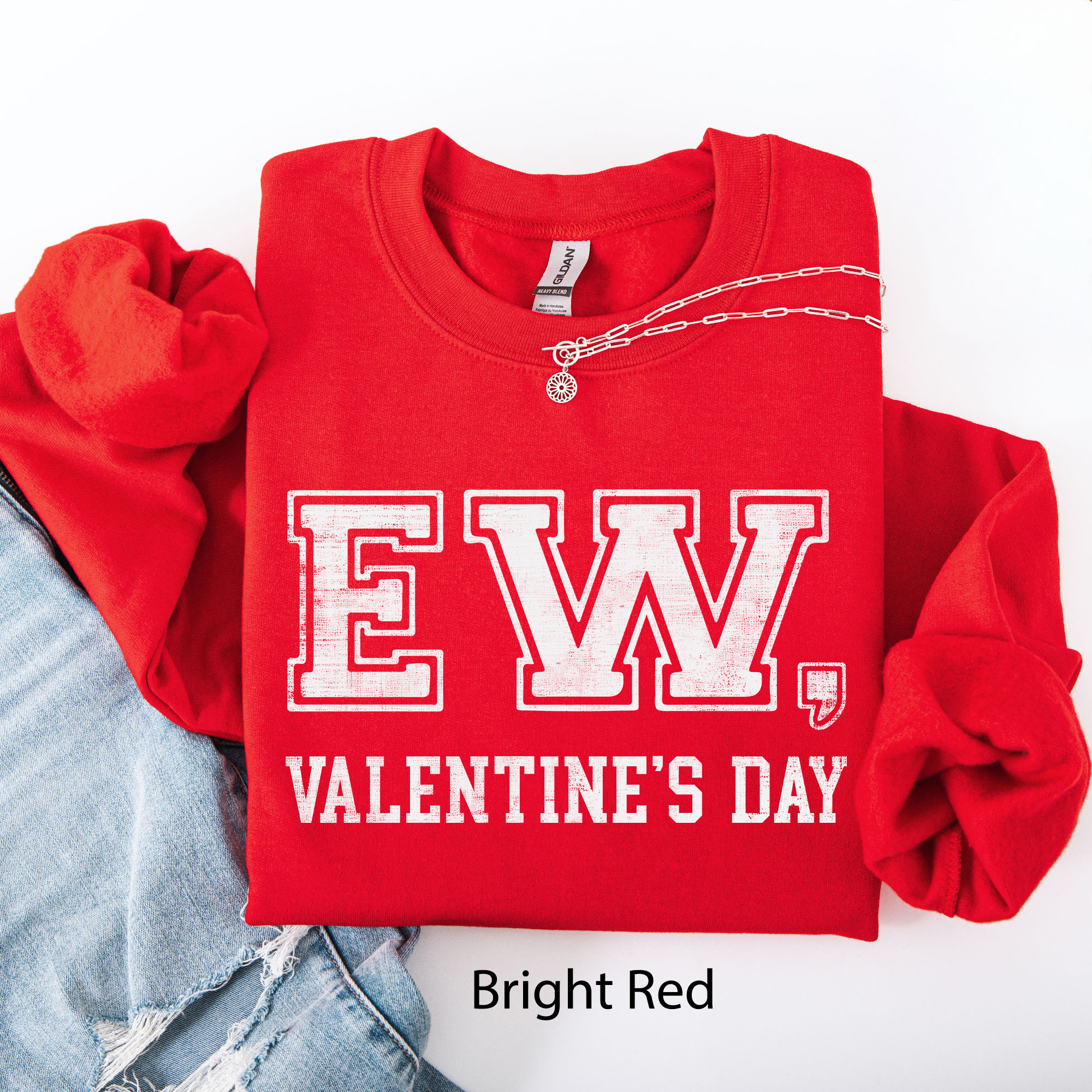 Ew, Valentine's Day, Single, Funny, Anti, Love - Adult & Kids T-Shirts, Sweatshirts & Hoodies apparel design preview 1