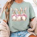 Easter Graphic Coquette Bunnies Comfort Colors - Adult & Kids T-Shirts, Sweatshirts & Hoodies apparel design preview 1