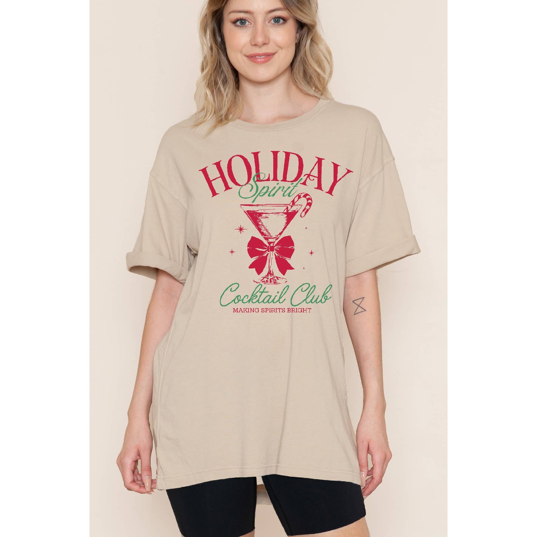 Cocktail Club Holiday Spirit Oversized Unisex T - Adult & Kids T-Shirts, Sweatshirts & Hoodies apparel design preview 1