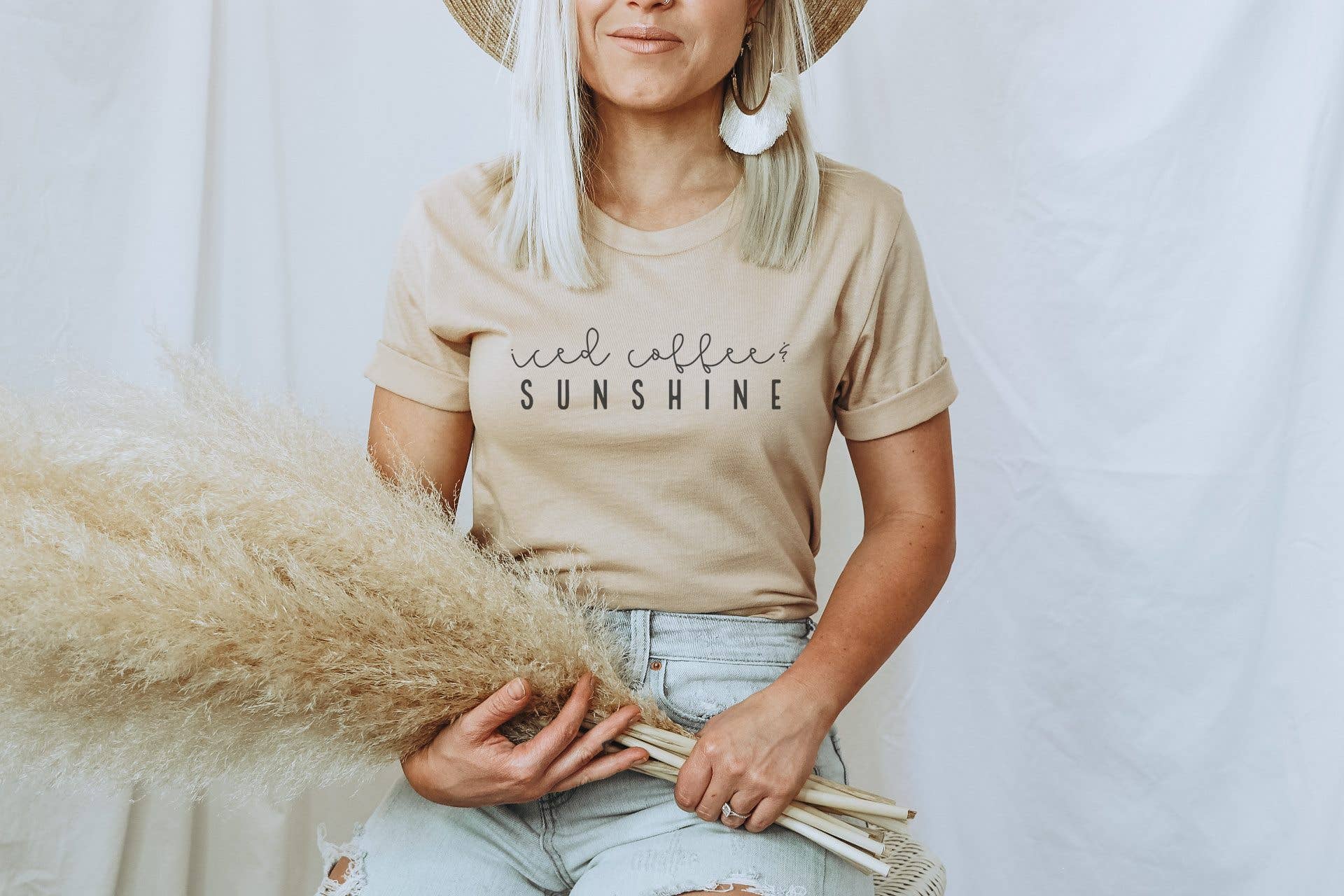 Iced Coffee and Sunshine Lover - Adult & Kids T-Shirts, Sweatshirts & Hoodies apparel design preview 1