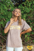 Custom Foil/Ink Mineral Washed Graphic Top - Adult & Kids T-Shirts, Sweatshirts & Hoodies apparel design preview 1