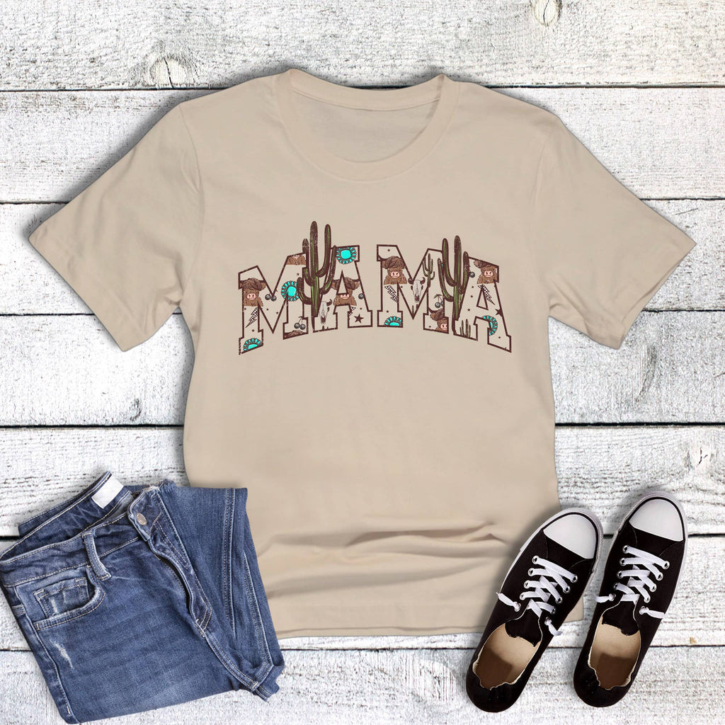 Western Cactus Mama Graphic - Adult & Kids T-Shirts, Sweatshirts & Hoodies apparel design preview 1