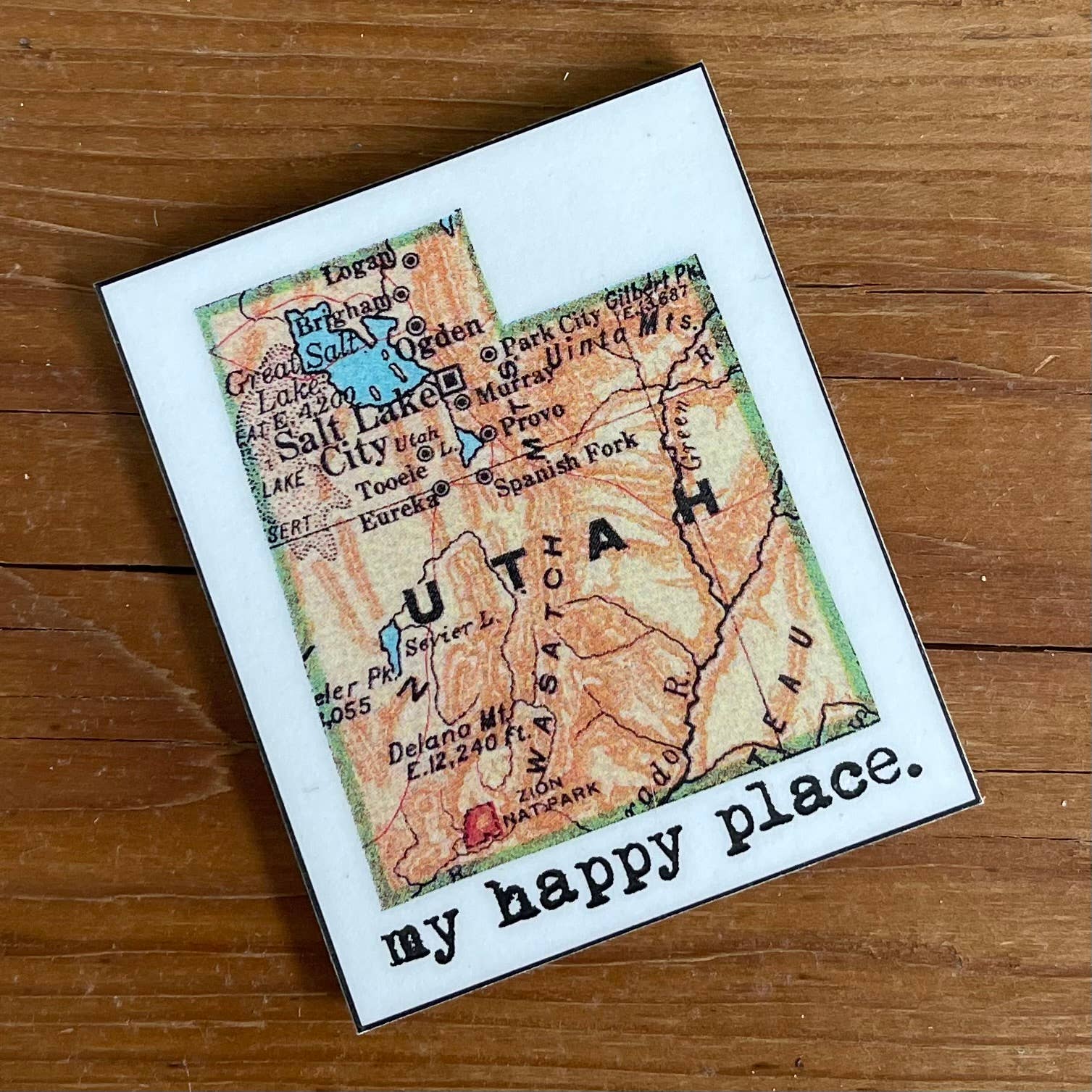 Utah Map Magnets and Key Chains - Adult & Kids T-Shirts, Sweatshirts & Hoodies apparel design preview 1