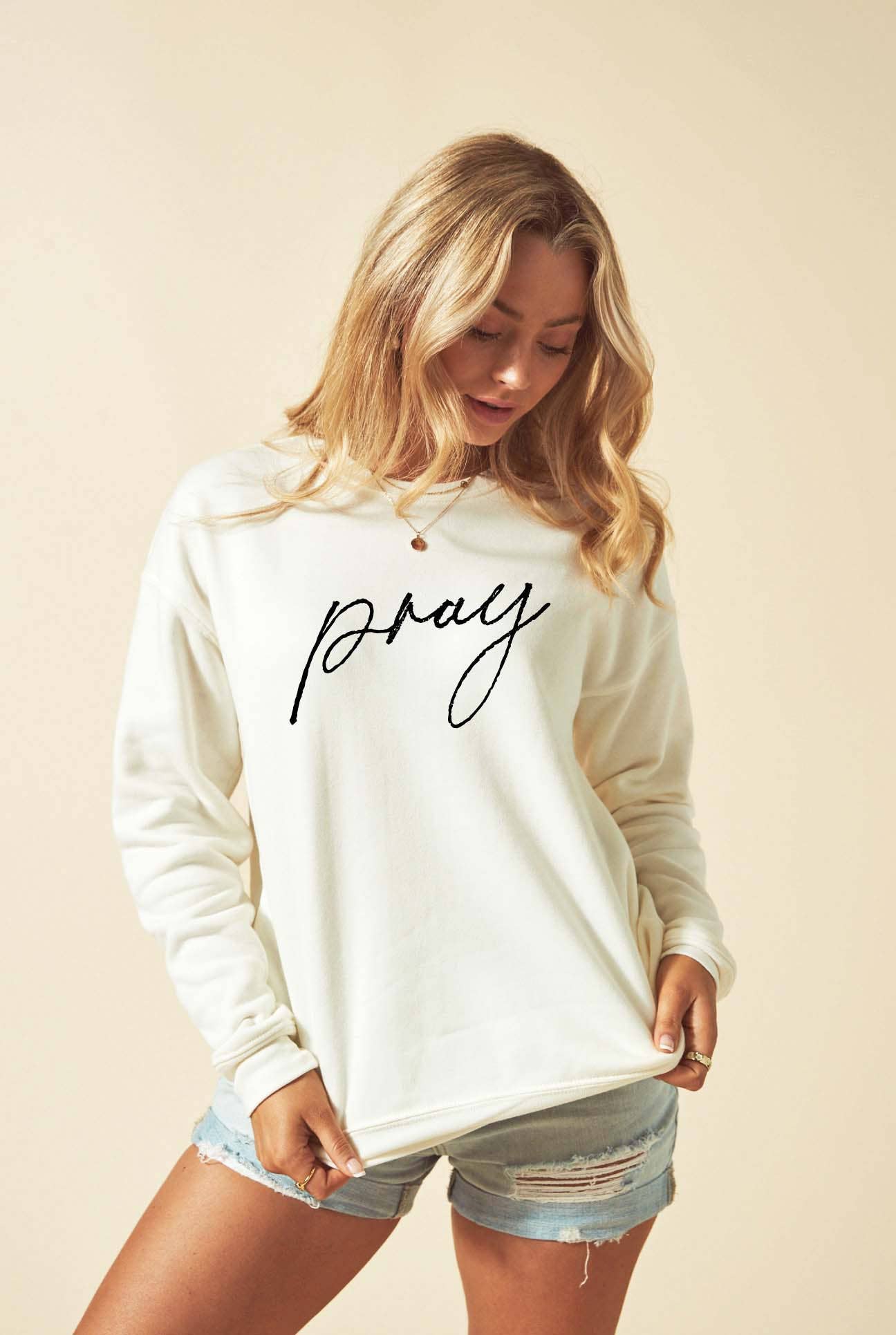 Pray Graphic - Adult & Kids T-Shirts, Sweatshirts & Hoodies apparel design preview 1