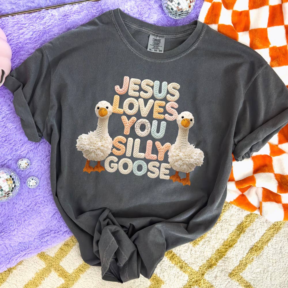 Faux Yarn Jesus Loves You, Silly Goose - Adult & Kids T-Shirts, Sweatshirts & Hoodies apparel design preview 1
