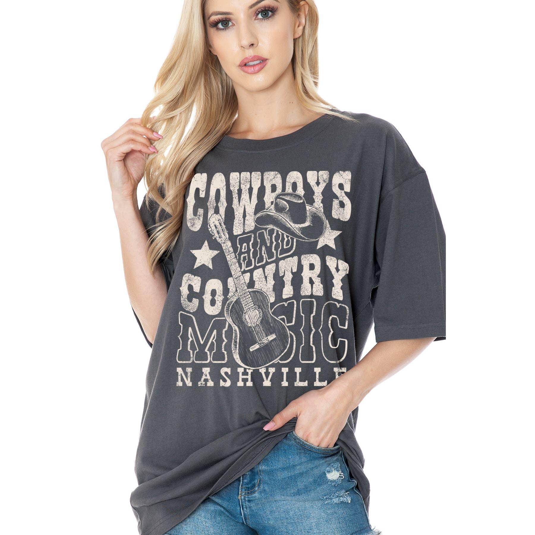 Unisex Oversized Nashville Cowboys - Adult & Kids T-Shirts, Sweatshirts & Hoodies apparel design preview 1