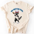 Red White and Feral, Raccoon America USA - Adult & Kids T-Shirts, Sweatshirts & Hoodies apparel design preview 1