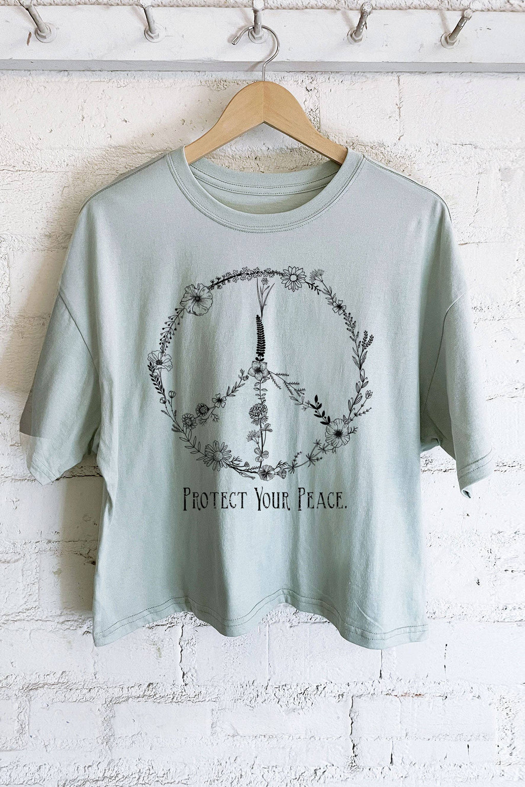 Peace Floral Soft Cotton Screen Printed Women's - Adult & Kids T-Shirts, Sweatshirts & Hoodies apparel design preview 1