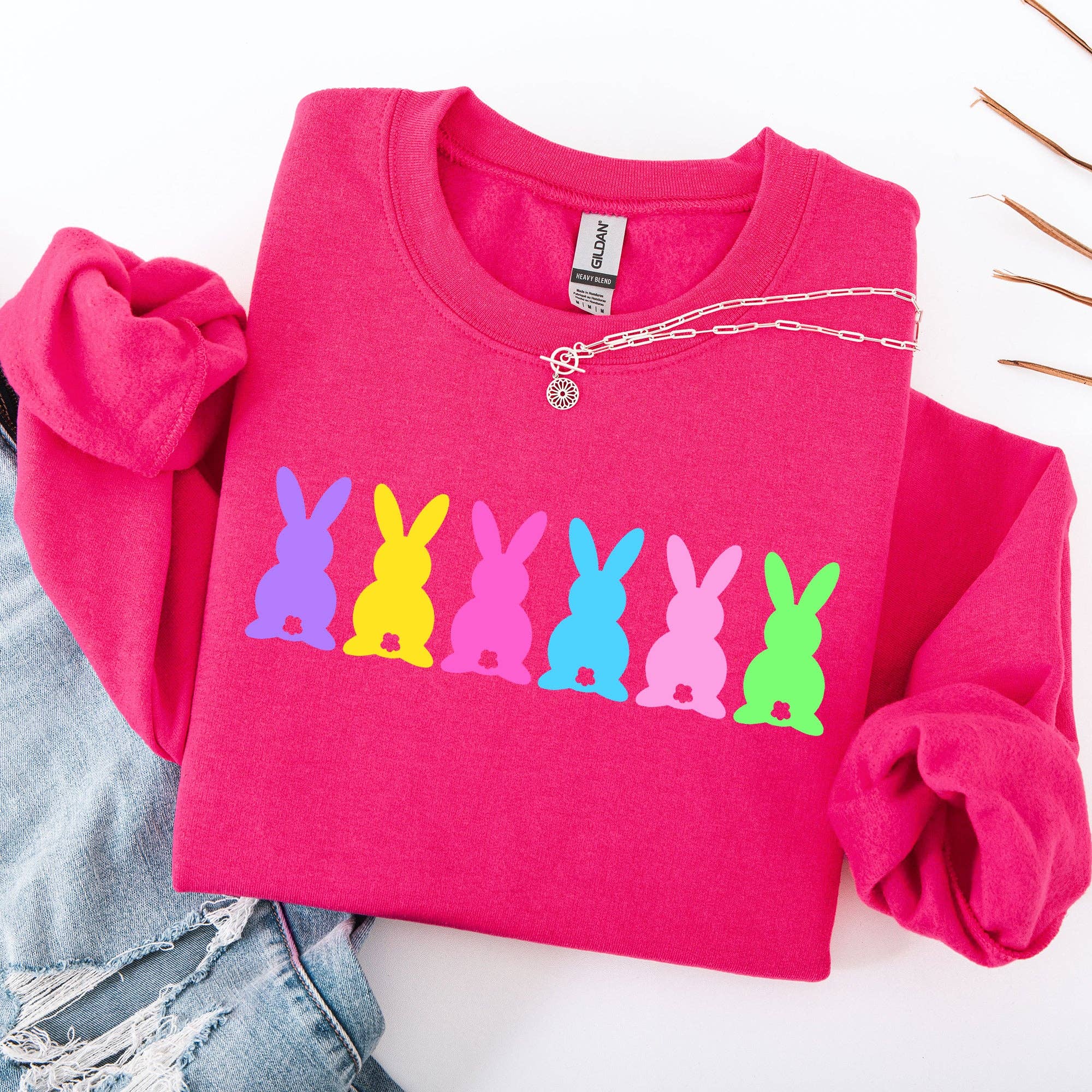 Retro Bunnies, Pastel, Easter, Bunny Jesus Rabbit - Adult & Kids T-Shirts, Sweatshirts & Hoodies apparel design preview 1