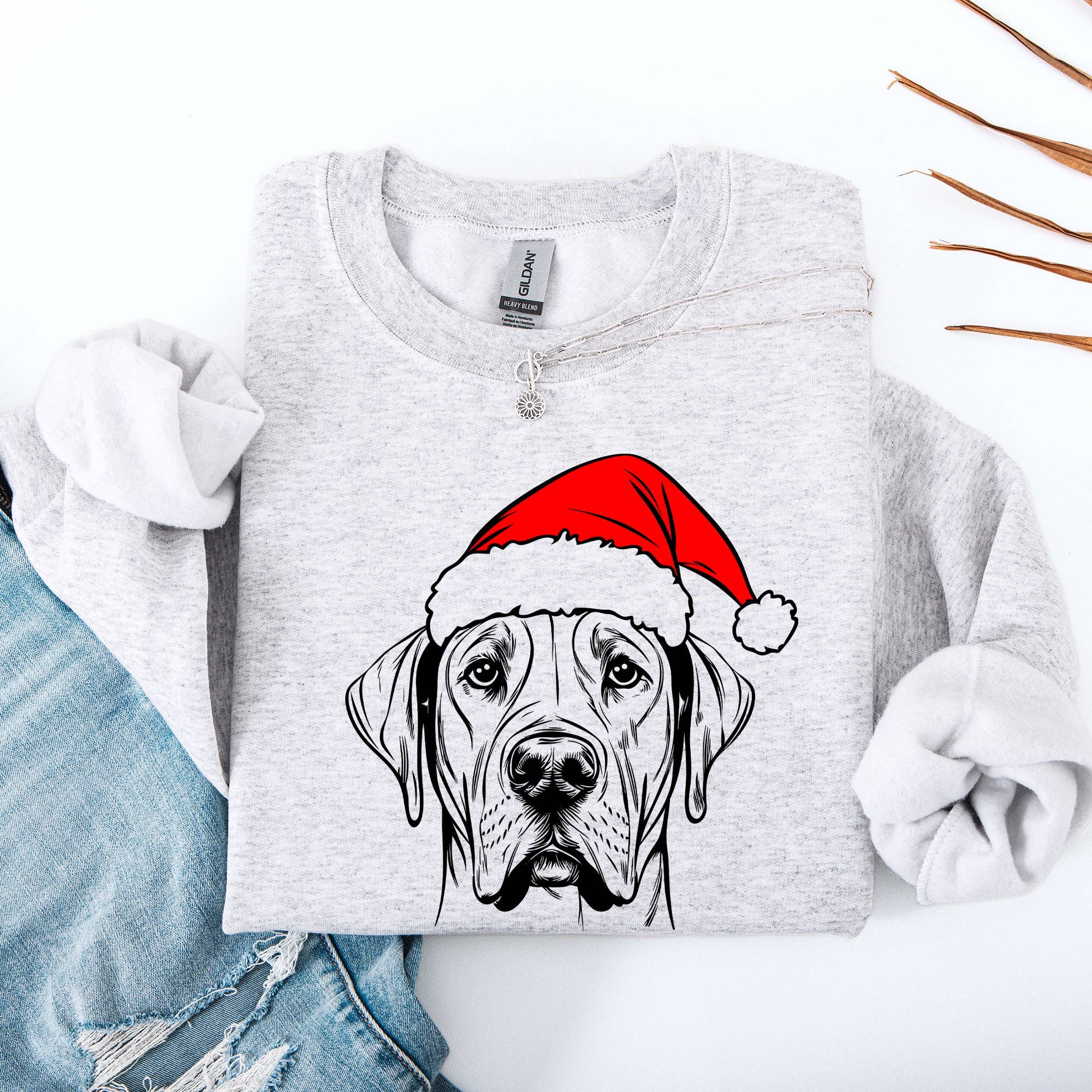 Great Dane, Santa, Dog, Christmas, Lover, Pet - Adult & Kids T-Shirts, Sweatshirts & Hoodies apparel design preview 1