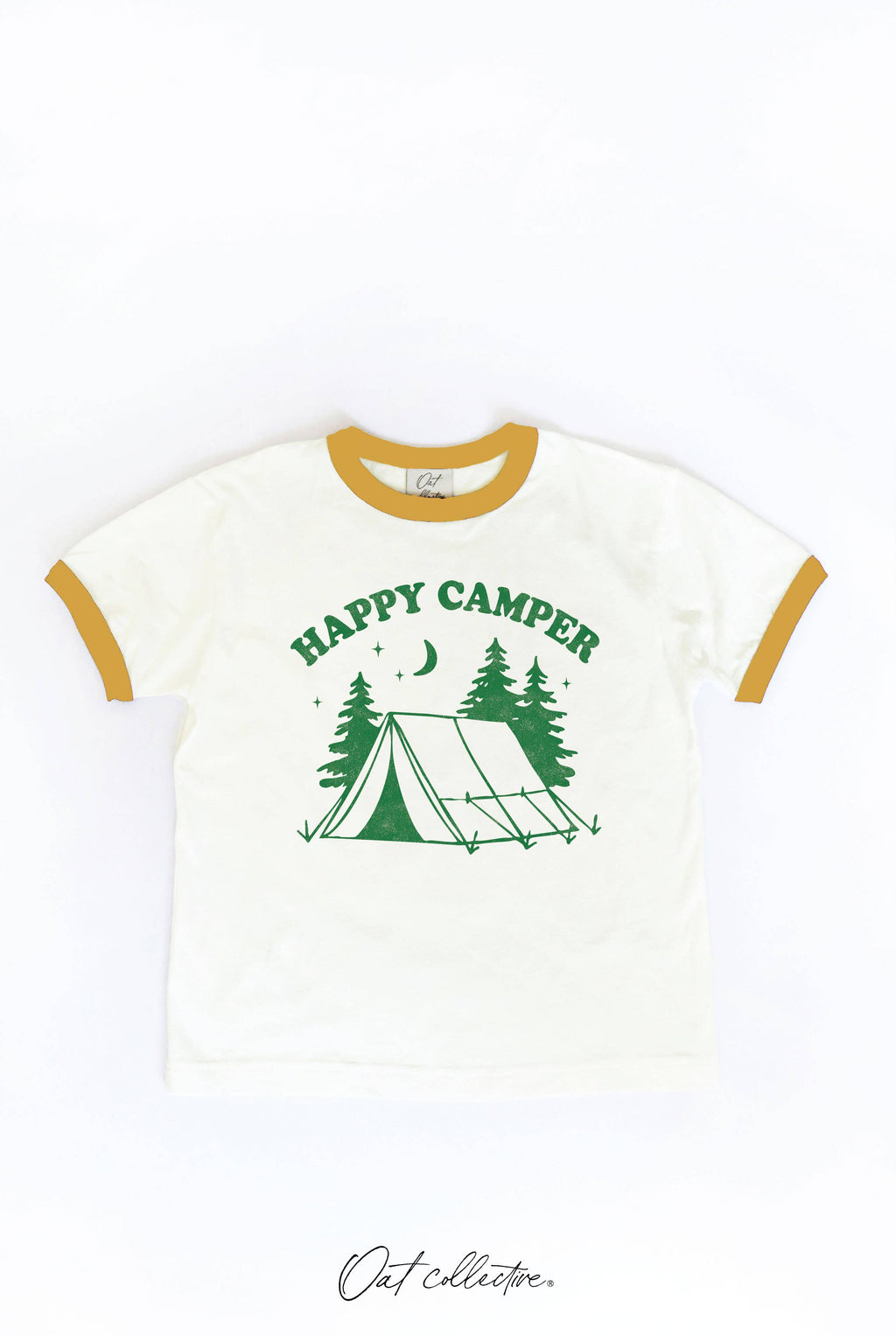 Happy Camper Toddler Ringer Graphic Top - Adult & Kids T-Shirts, Sweatshirts & Hoodies apparel design preview 1