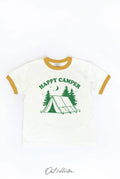 Happy Camper Toddler Ringer Graphic Top - Adult & Kids T-Shirts, Sweatshirts & Hoodies apparel design preview 1