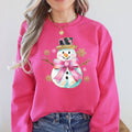 Snowman, Christmas, Snow, Bow, Ribbon - Adult & Kids T-Shirts, Sweatshirts & Hoodies apparel design preview 1