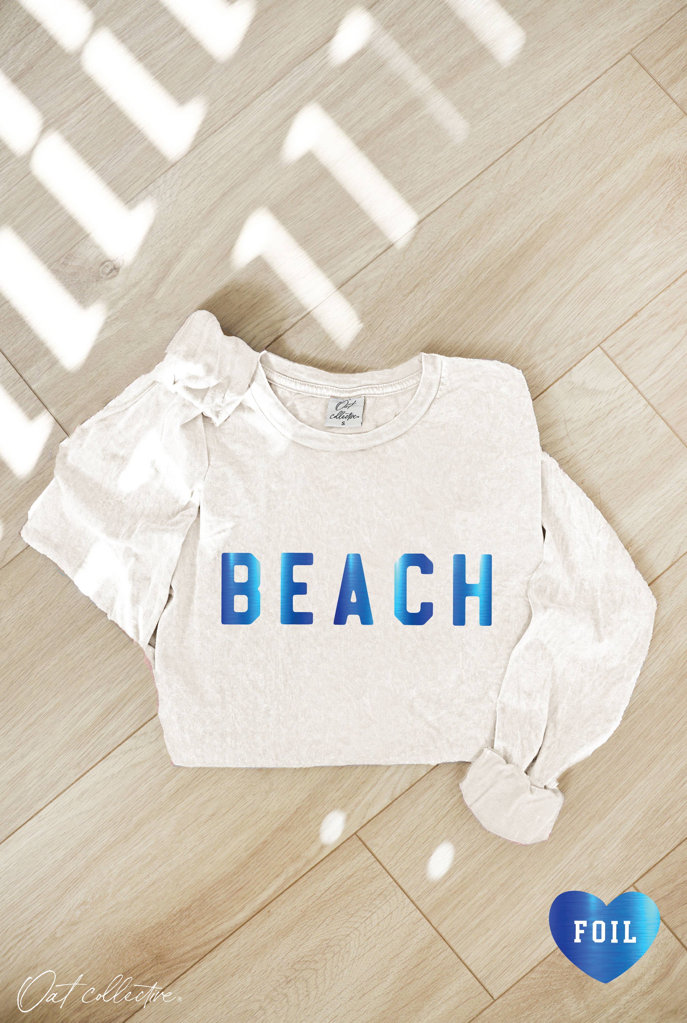 Beach Foil Mineral Washed Graphic - Adult & Kids T-Shirts, Sweatshirts & Hoodies apparel design preview 1