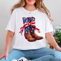July 4th Graphic Coquette USA Boots Bella Canvas - Adult & Kids T-Shirts, Sweatshirts & Hoodies apparel design preview 1