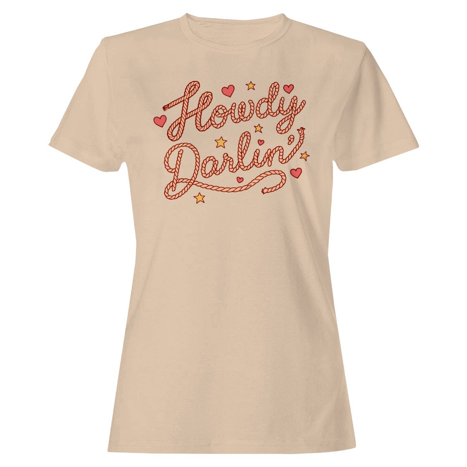 Howdy Darlin' Western Women's Natural - Adult & Kids T-Shirts, Sweatshirts & Hoodies apparel design preview 1