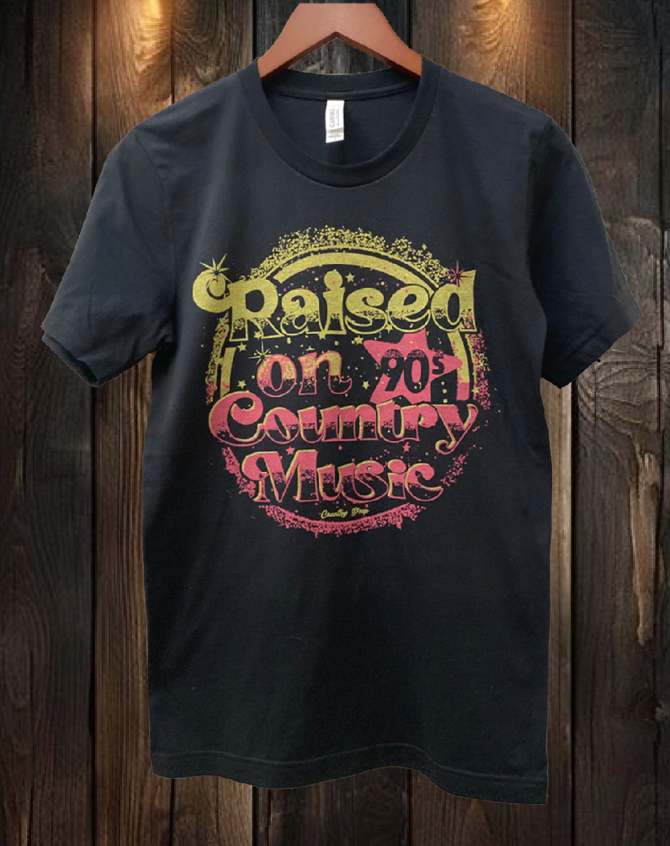 Raised On 1990's Country Music Vintage - Adult & Kids T-Shirts, Sweatshirts & Hoodies apparel design preview 1
