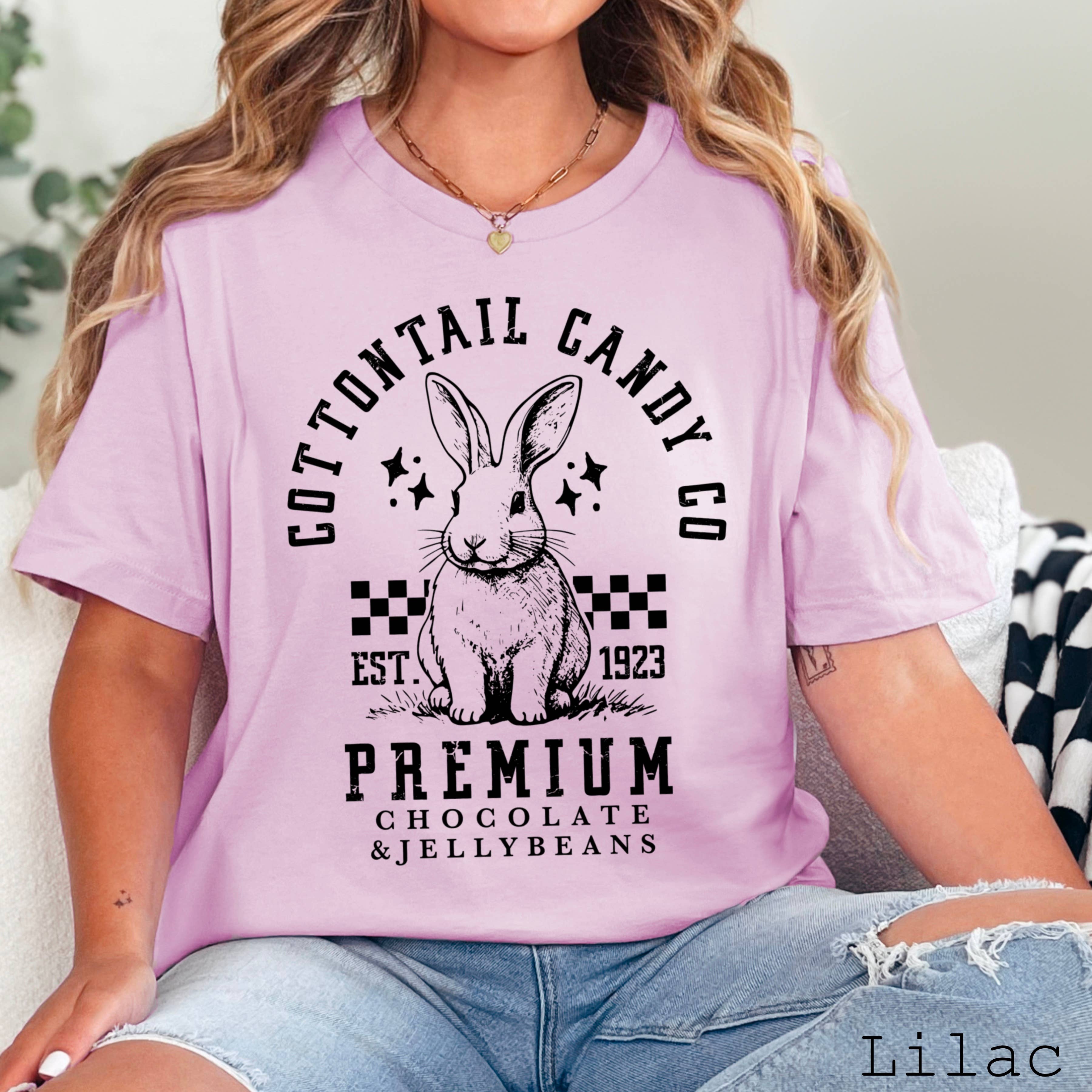 Easter Graphic Cottontail Candy Co. Bella Canvas - Adult & Kids T-Shirts, Sweatshirts & Hoodies apparel design preview 1