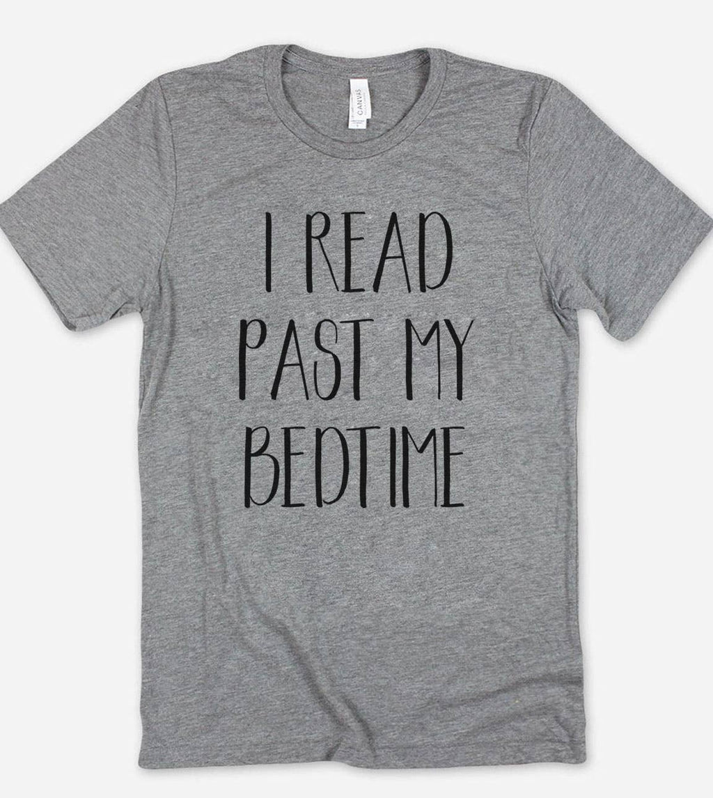 I Read Past My Bedtime Books Cute Nerd Introvert - Adult & Kids T-Shirts, Sweatshirts & Hoodies apparel design preview 1