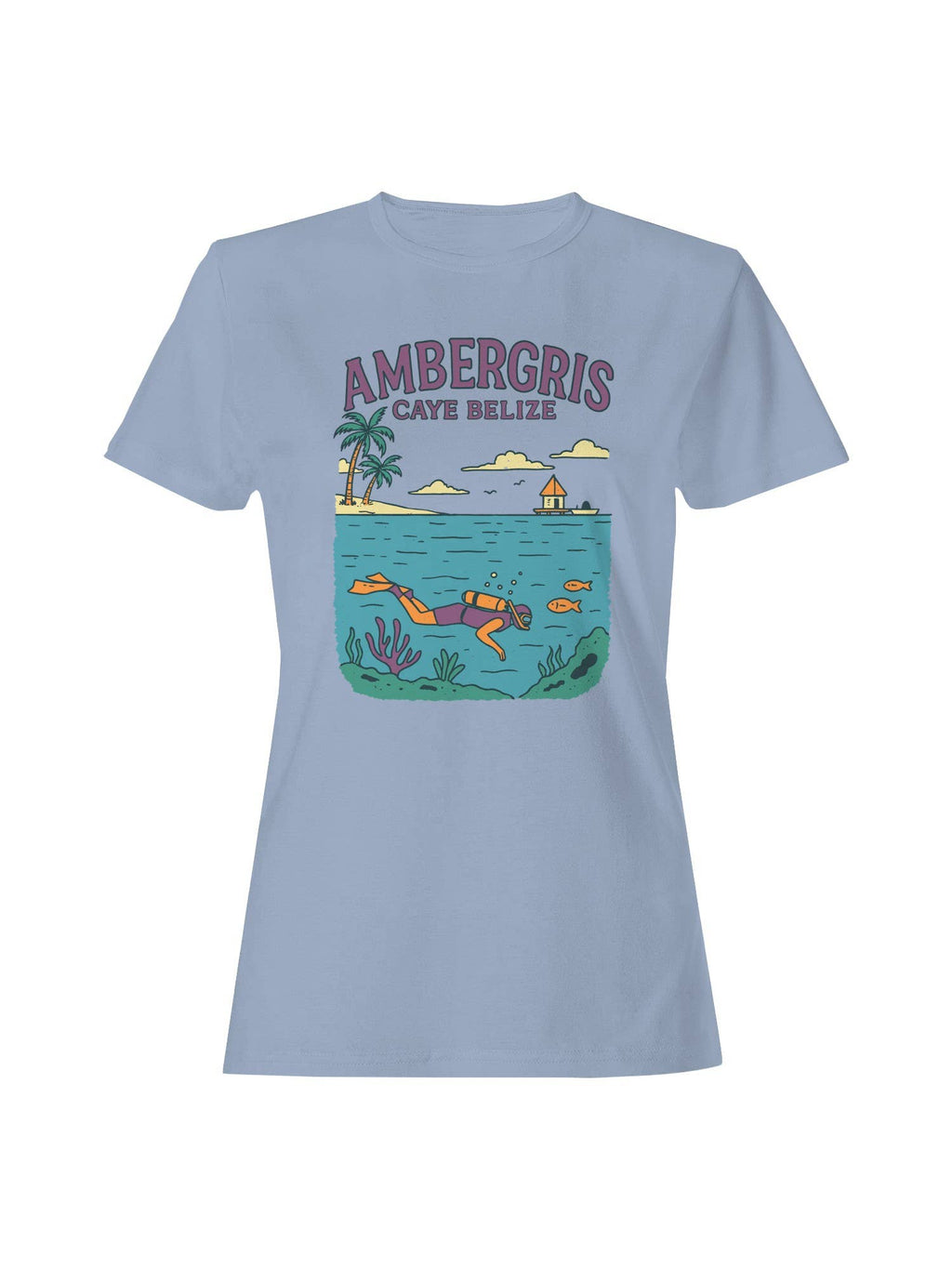 Ambergris Caye Belize Dive Adventure Women's - Adult & Kids T-Shirts, Sweatshirts & Hoodies apparel design preview 1