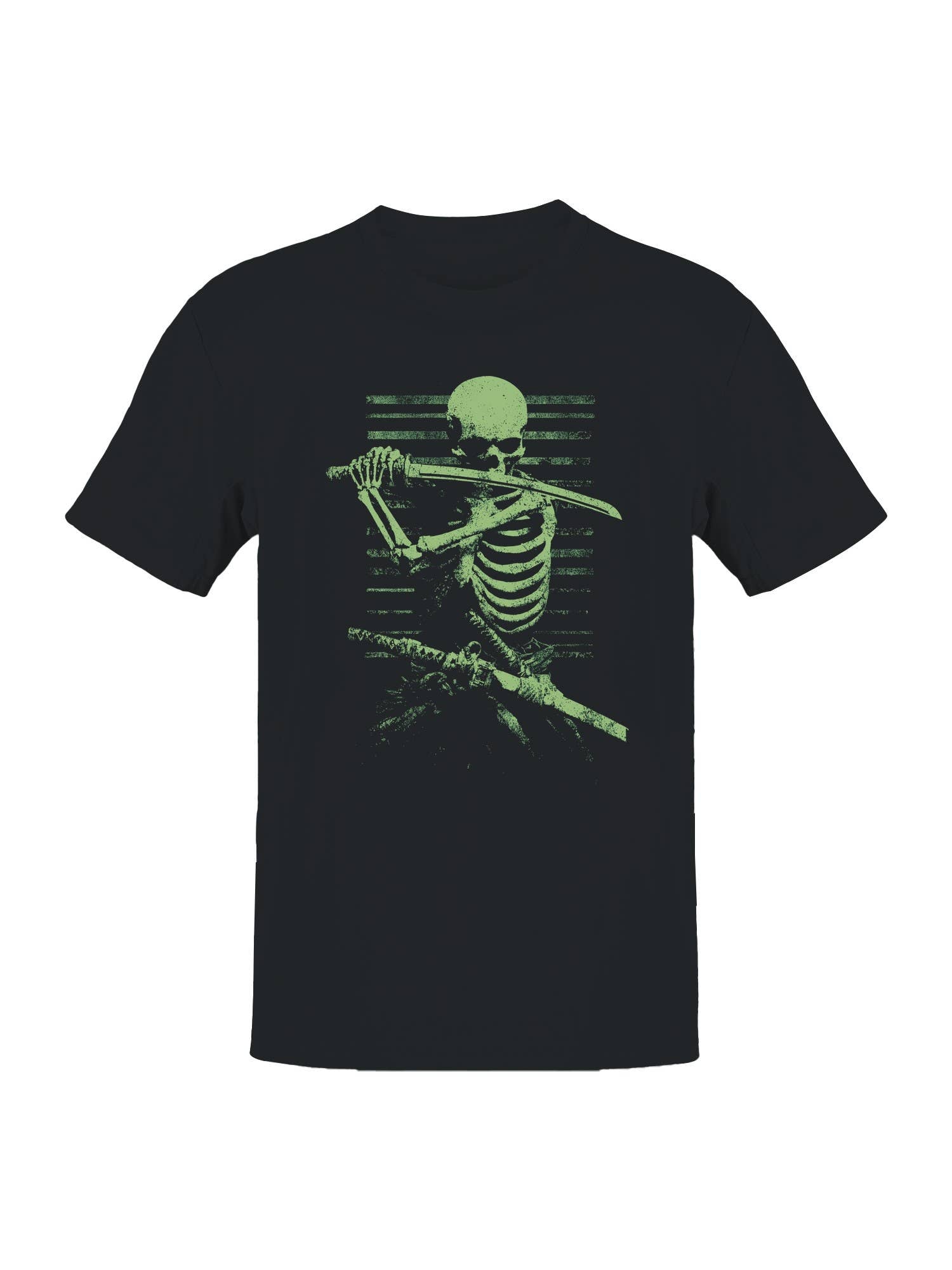 Samurai Skeleton with Katana Men's - Adult & Kids T-Shirts, Sweatshirts & Hoodies apparel design preview 1